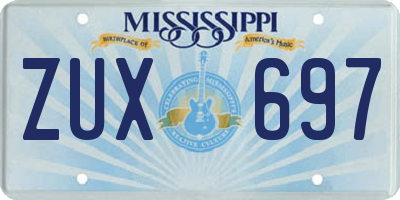 MS license plate ZUX697