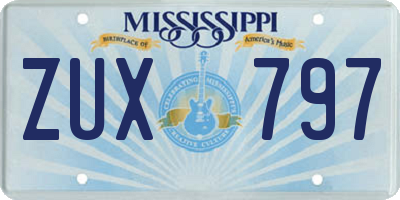 MS license plate ZUX797