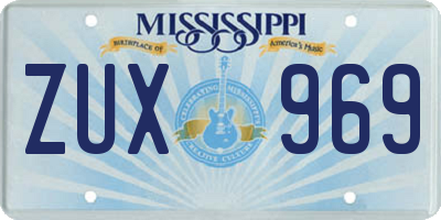 MS license plate ZUX969