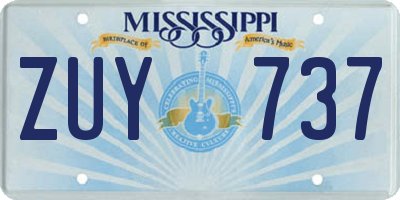 MS license plate ZUY737