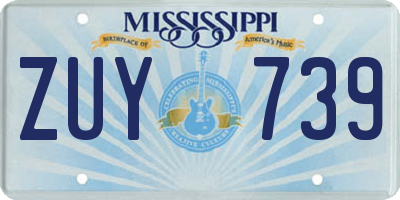 MS license plate ZUY739