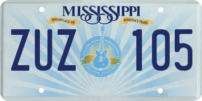 MS license plate ZUZ105