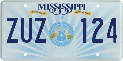 MS license plate ZUZ124