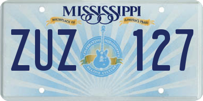 MS license plate ZUZ127