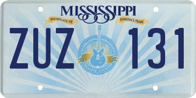 MS license plate ZUZ131