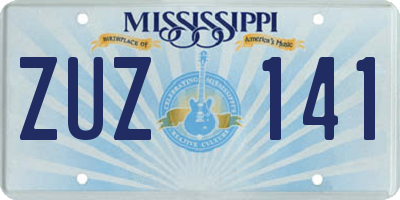 MS license plate ZUZ141