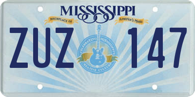 MS license plate ZUZ147
