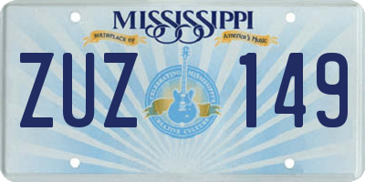 MS license plate ZUZ149
