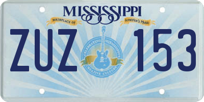 MS license plate ZUZ153