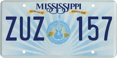 MS license plate ZUZ157