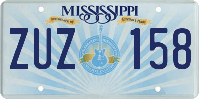 MS license plate ZUZ158