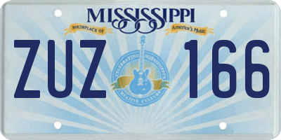 MS license plate ZUZ166