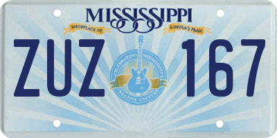 MS license plate ZUZ167
