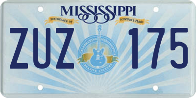 MS license plate ZUZ175