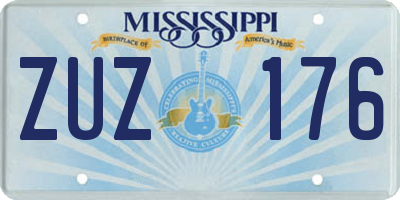 MS license plate ZUZ176