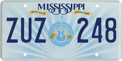 MS license plate ZUZ248