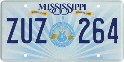 MS license plate ZUZ264
