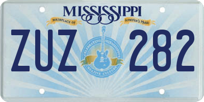 MS license plate ZUZ282