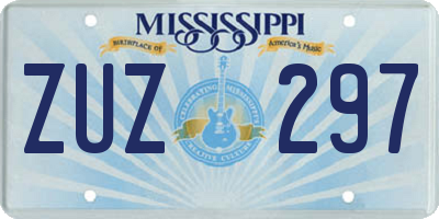 MS license plate ZUZ297
