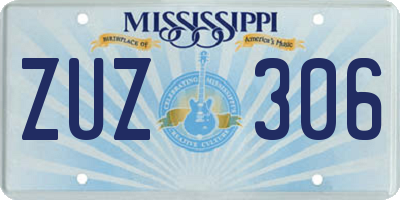 MS license plate ZUZ306