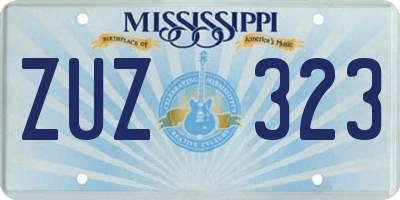 MS license plate ZUZ323