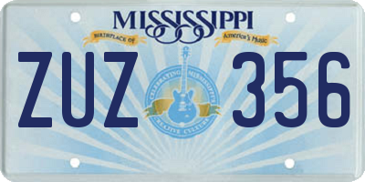MS license plate ZUZ356