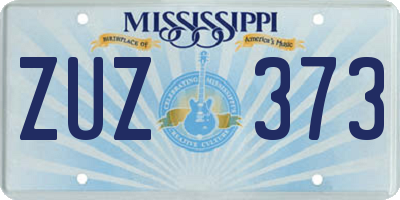MS license plate ZUZ373