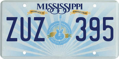MS license plate ZUZ395