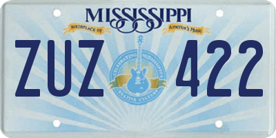 MS license plate ZUZ422