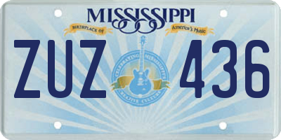 MS license plate ZUZ436