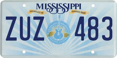 MS license plate ZUZ483