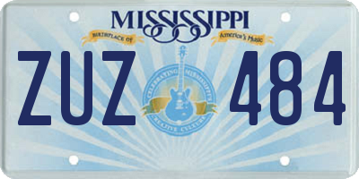 MS license plate ZUZ484