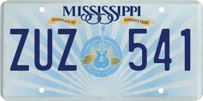 MS license plate ZUZ541
