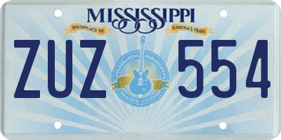 MS license plate ZUZ554