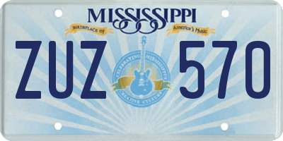 MS license plate ZUZ570
