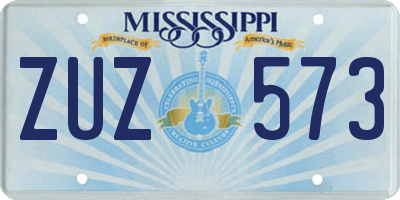 MS license plate ZUZ573