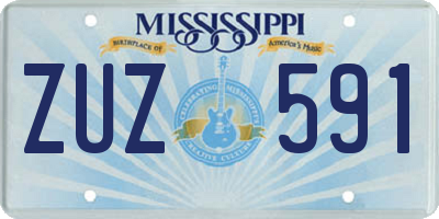 MS license plate ZUZ591