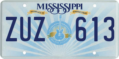MS license plate ZUZ613