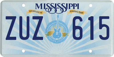 MS license plate ZUZ615