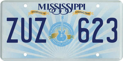 MS license plate ZUZ623