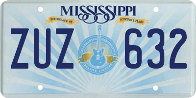 MS license plate ZUZ632