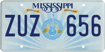 MS license plate ZUZ656