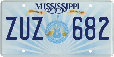 MS license plate ZUZ682