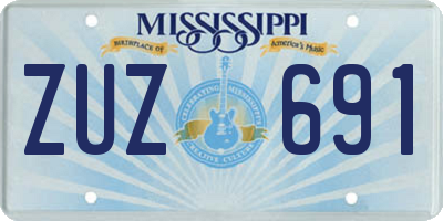 MS license plate ZUZ691