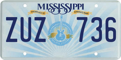 MS license plate ZUZ736