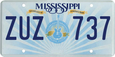 MS license plate ZUZ737