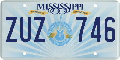 MS license plate ZUZ746