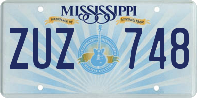 MS license plate ZUZ748