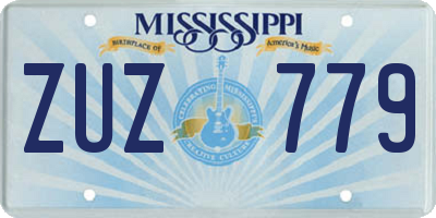 MS license plate ZUZ779
