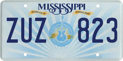 MS license plate ZUZ823